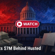 Fostoria News Musk's $7M behind Husted, Ohio Capitol background, money stacks, and newspaper.